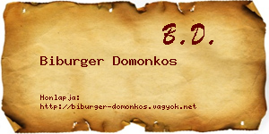 Biburger Domonkos névjegykártya